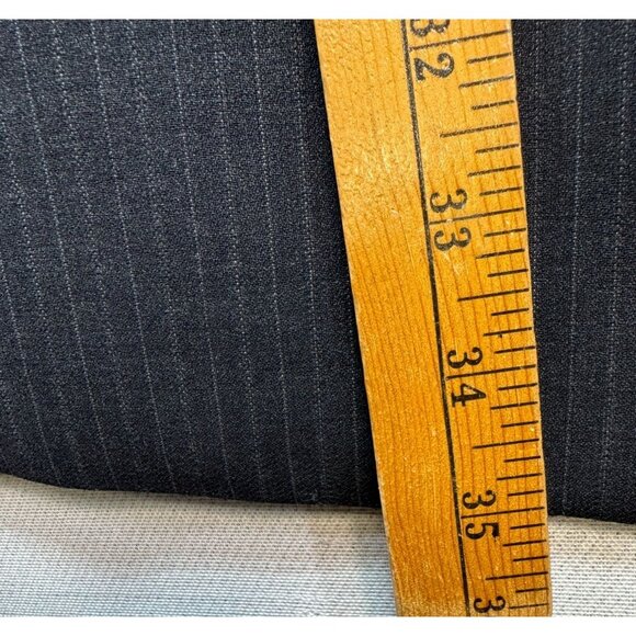 Calvin Klein Mens Pinstripe Wool Blazer 46L Gray - Picture 7 of 13